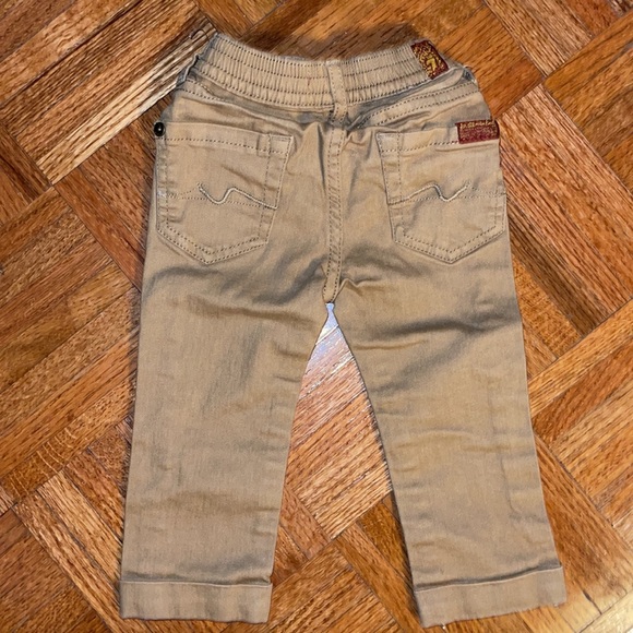 7 for mankind  12 month cuffed pant tan color - Picture 2 of 4